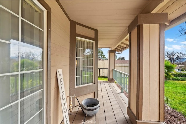 balcony with a porch