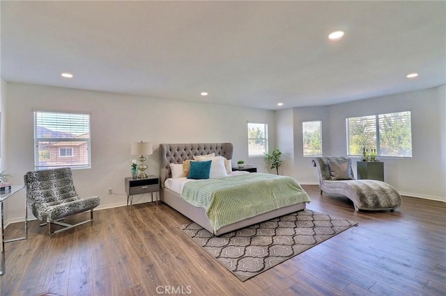 bedroom featuring hardwood / wood-style floors