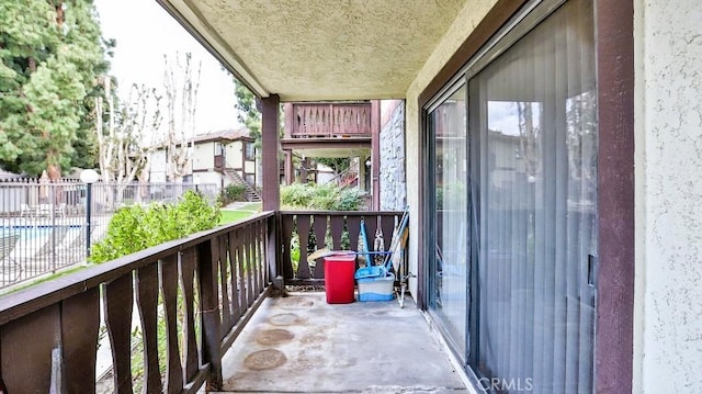 view of balcony