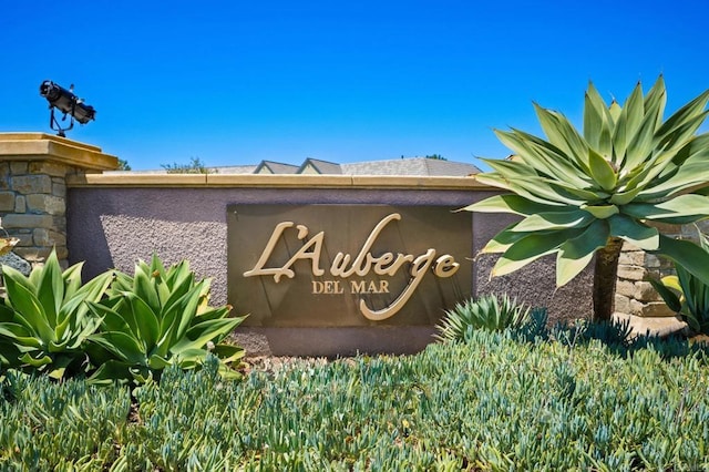 view of community sign