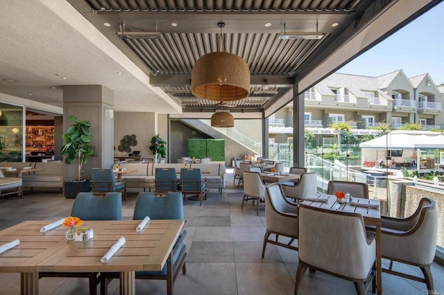 exterior space with outdoor dining space