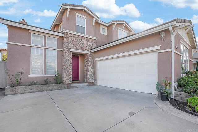 front facade featuring a garage