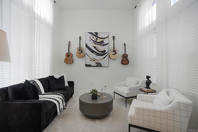 view of carpeted living room