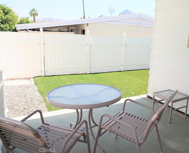 view of patio / terrace with a fenced backyard