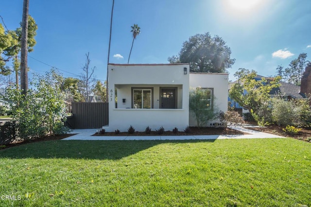 exterior space with a lawn