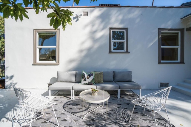 view of patio / terrace featuring an outdoor hangout area