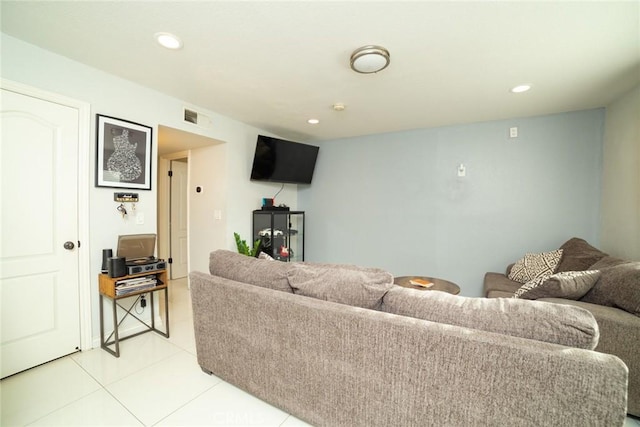 1745 N Winery Ave Unit 102, Fresno, CA 93703 - living area with recessed lighting, visible vents, and light tile patterned floors