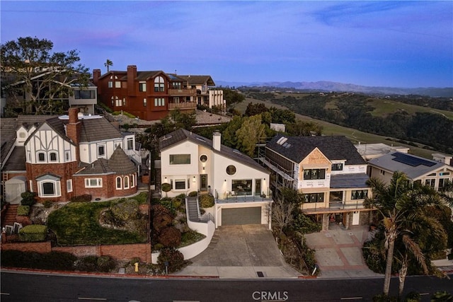 aerial view featuring a residential view