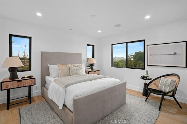 919 Sandcastle Dr, Corona Del Mar, CA 92625 - bedroom featuring baseboards, light wood finished floors, and recessed lighting