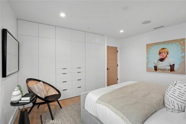 919 Sandcastle Dr, Corona Del Mar, CA 92625 - bedroom with recessed lighting, visible vents, and light wood finished floors