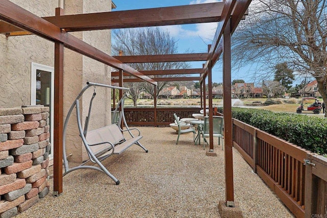 view of patio / terrace with a pergola