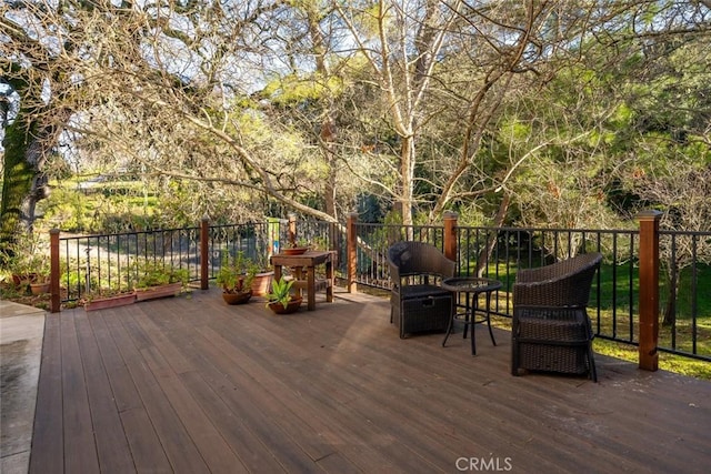 view of wooden terrace