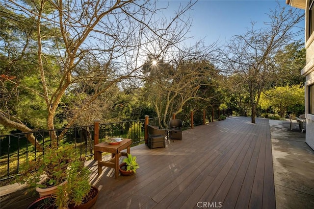 view of wooden terrace