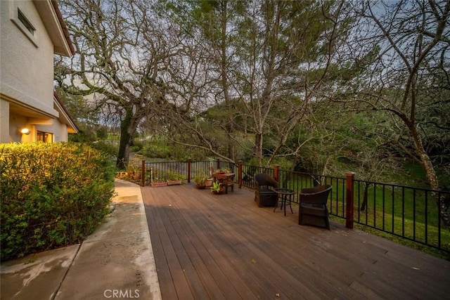 view of wooden terrace