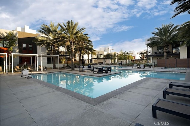 view of pool with a patio