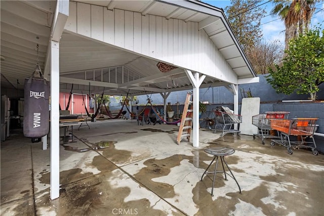 view of patio / terrace with a gazebo