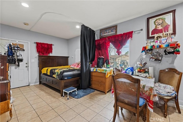 view of tiled bedroom