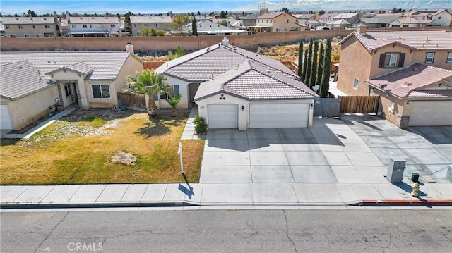 drone / aerial view with a residential view