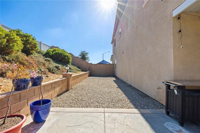 view of yard with a patio area