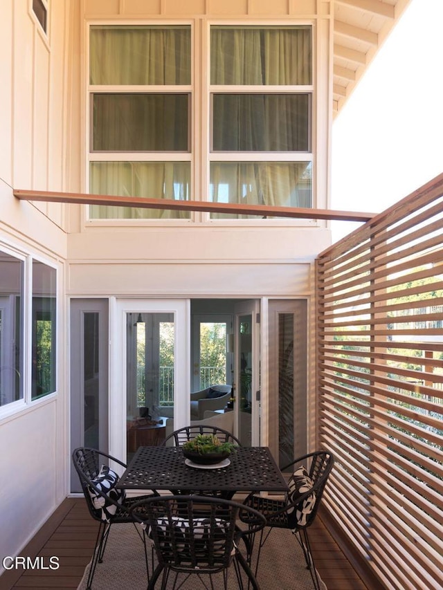 exterior space with french doors