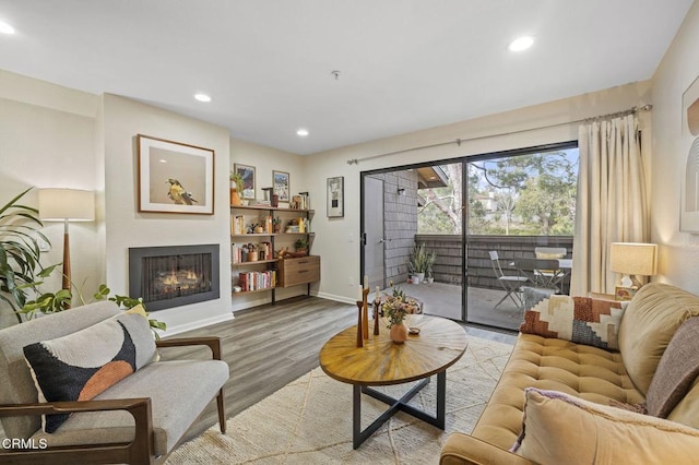 living room featuring hardwood / wood-style flooring