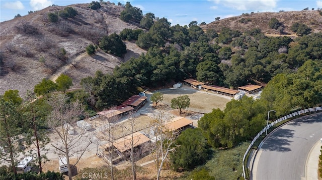 aerial view featuring a mountain view