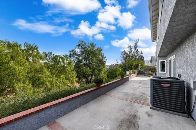 view of patio / terrace with central AC