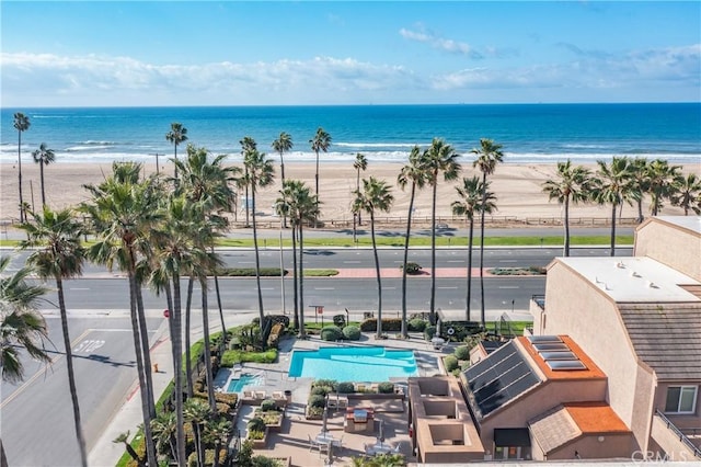 water view featuring a beach view