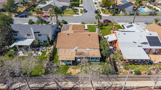 bird's eye view with a residential view