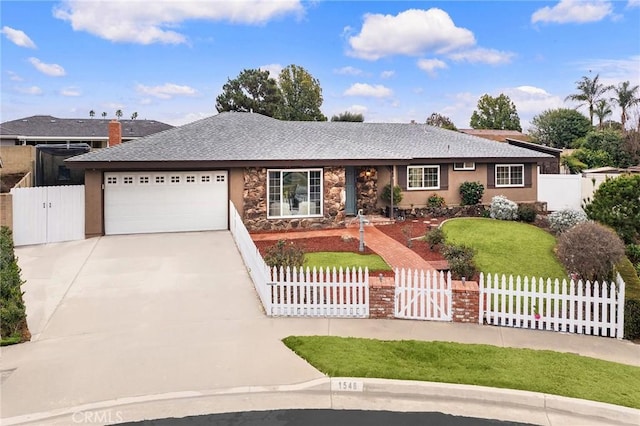 ranch-style house with a garage