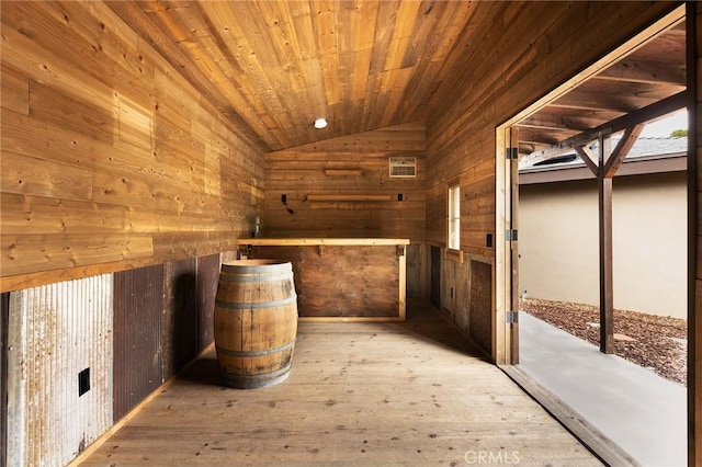 view of sauna / steam room featuring wood-type flooring