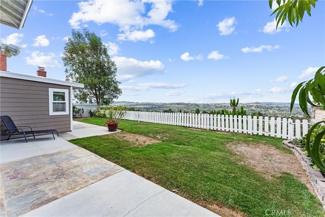 view of yard with a patio