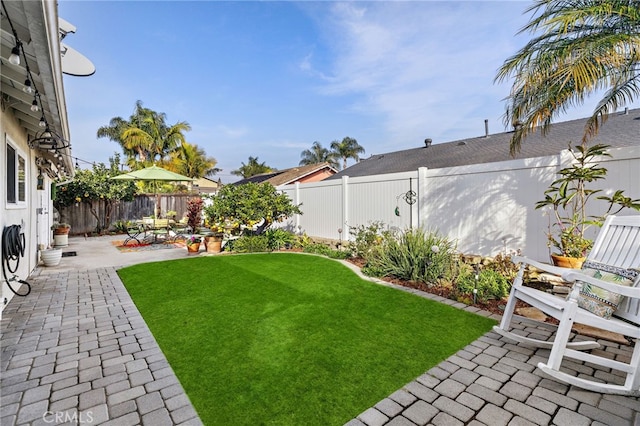 view of yard featuring a patio area