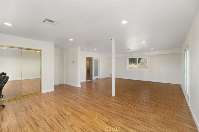 interior space with light wood-type flooring