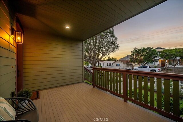 view of deck at dusk