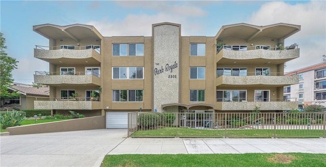 view of property featuring a garage