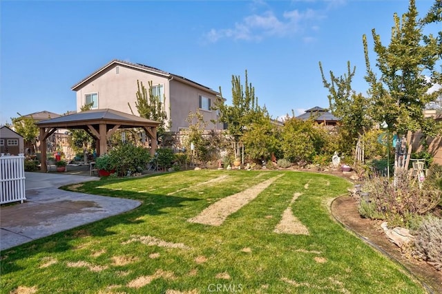 315 Timberline Way S, Madera, CA 93636 - view of yard with a gazebo and a patio