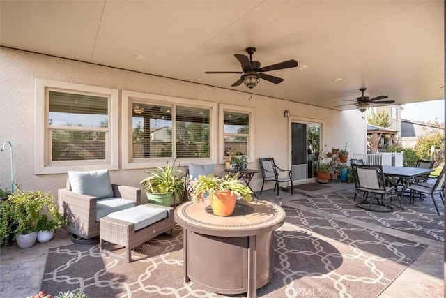 315 Timberline Way S, Madera, CA 93636 - view of patio with a ceiling fan and outdoor dining area