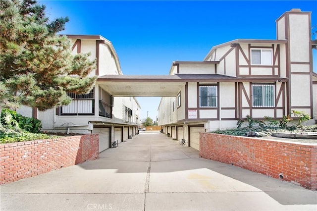 view of property featuring a garage