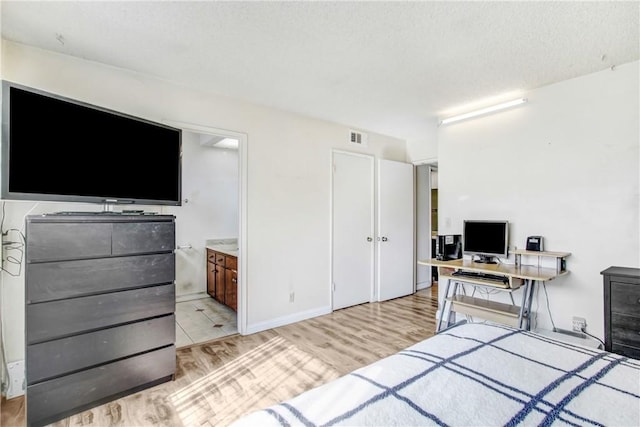 office area featuring light wood-type flooring