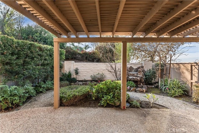 view of patio / terrace with a pergola