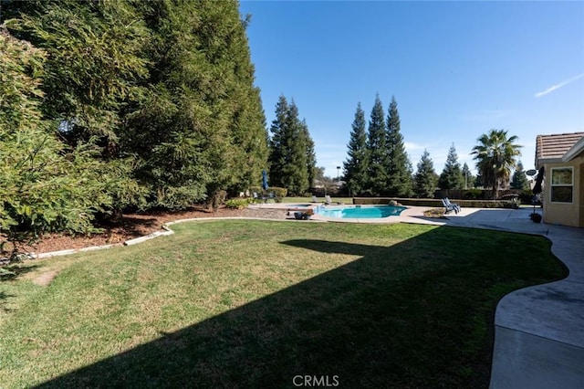 view of yard with a patio