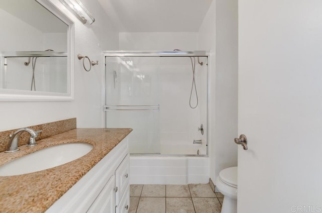 5708 Baltimore Dr Unit 376, La Mesa, CA 91942 - full bathroom featuring tile patterned floors, vanity, toilet, and enclosed tub / shower combo