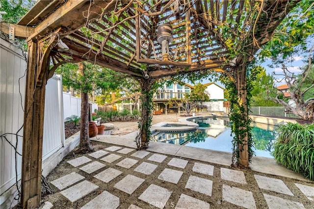 23216 Park Esperanza, Calabasas, CA 91302 - view of pool with a fenced backyard, a patio area, and a pergola