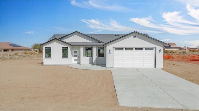 view of front facade with a garage