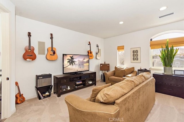 view of carpeted living room