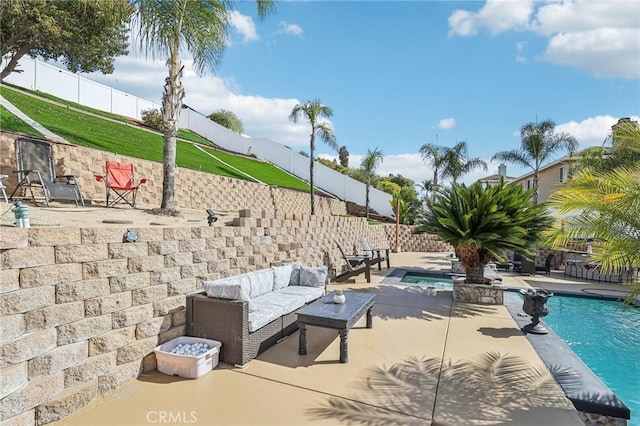 view of pool with a patio