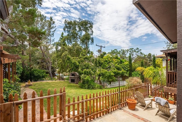 view of patio / terrace featuring a fenced backyard