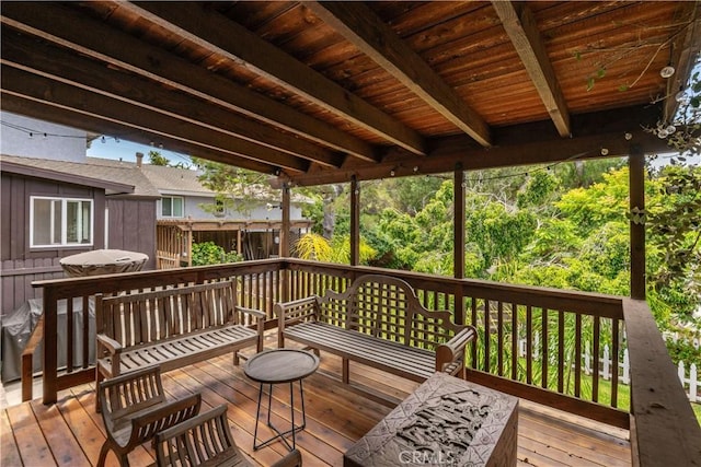 view of wooden terrace