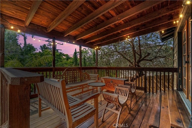 26357 Hillcrest Ave, Lomita, CA 90717 - view of deck at dusk
